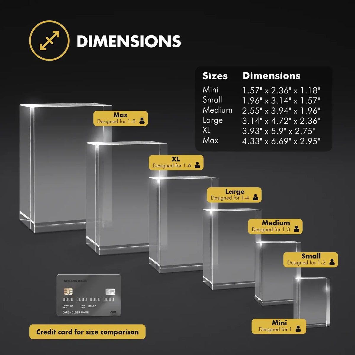 3D Crystal Award - Rectangle